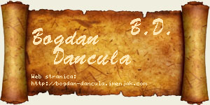 Bogdan Dančula vizit kartica